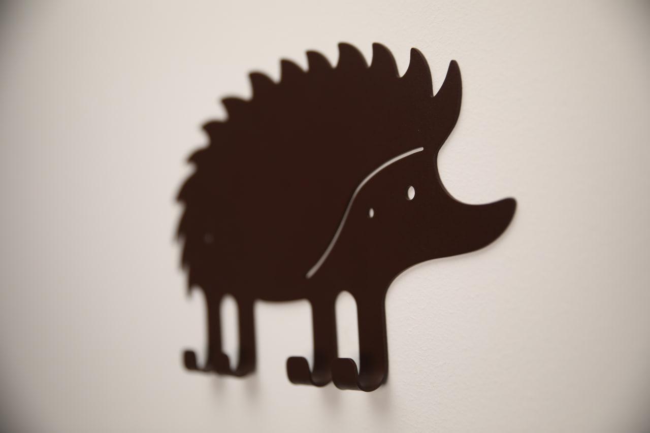 Вешалка детская в виде Ежика 30,8х18,8 см 4 крючка (MLA-7) - фото 4