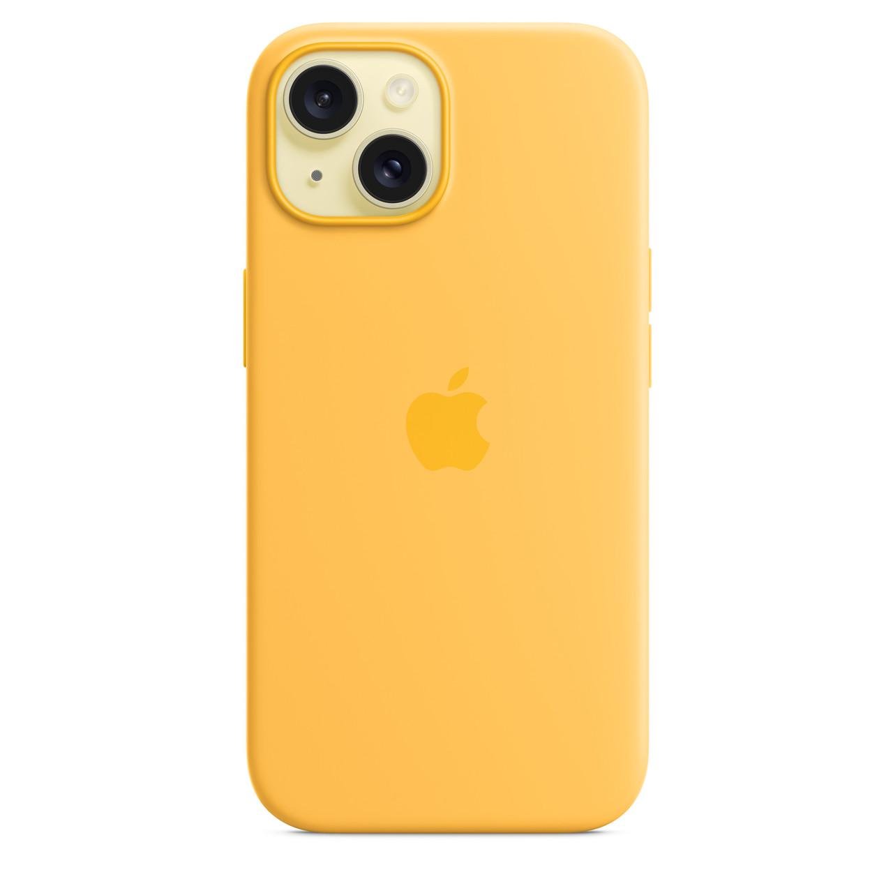 Чохол накладка Apple Silicone Case with MagSafe for iPhone 15 Sunshine (HC)