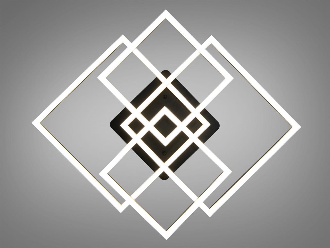 Люстра светодиодная потолочная для гостиной 11015-2 120 Вт Черный (11015/2+2BK )