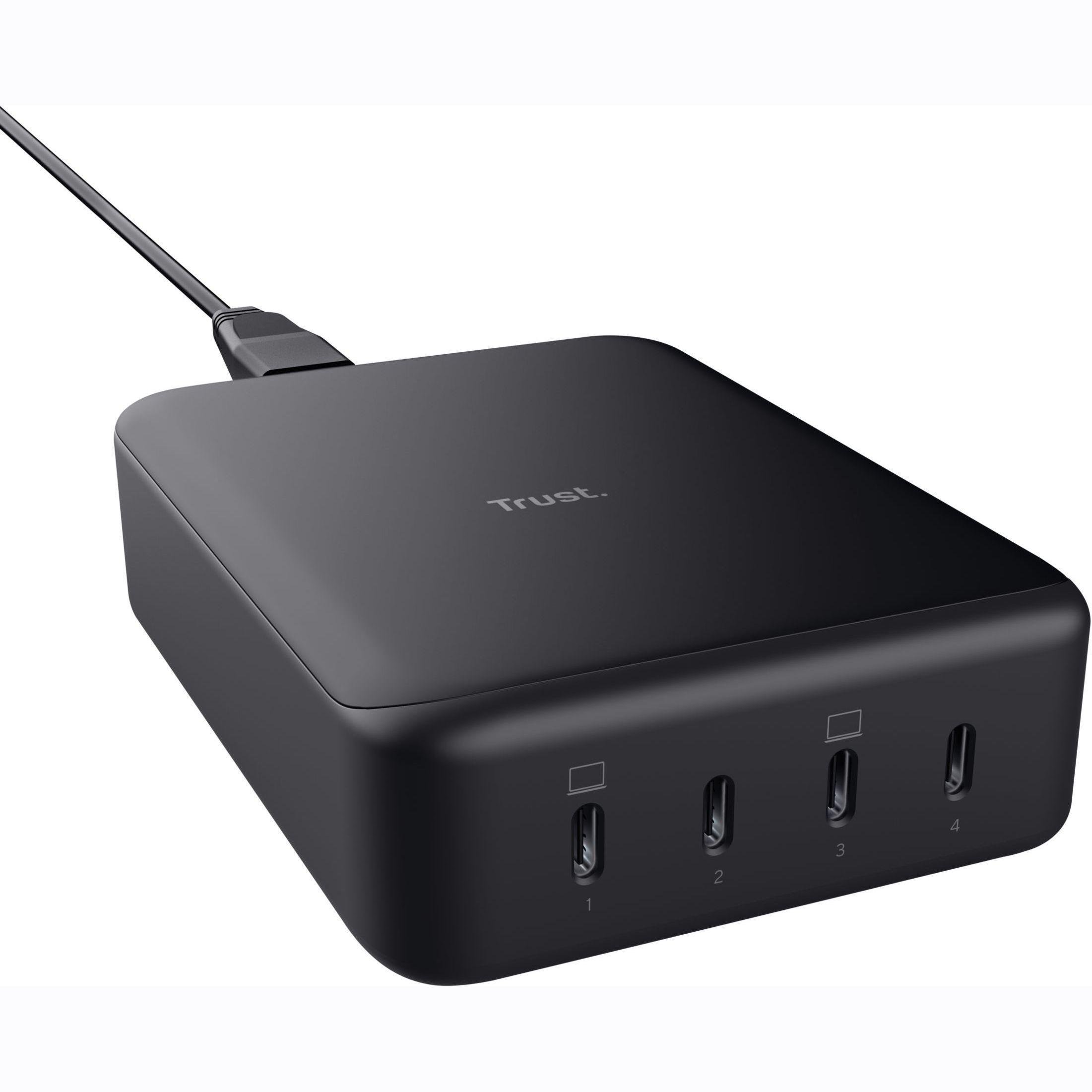 Зарядное устройство сетевое Trust Maxo 240 Вт 4xUSB-C Черный (25413)
