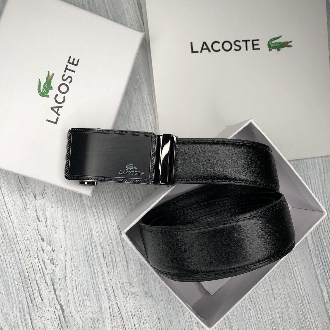 Ремінь чоловічий Lacoste з пряжкою автомат (993 PTR)
