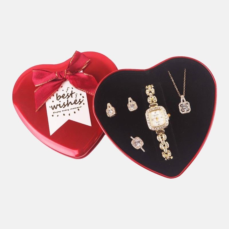 Подарочный набор Best Wishes 4в1 в коробке-сердце Подарочный набор Best Wishes 4в1 в коробке-сердце