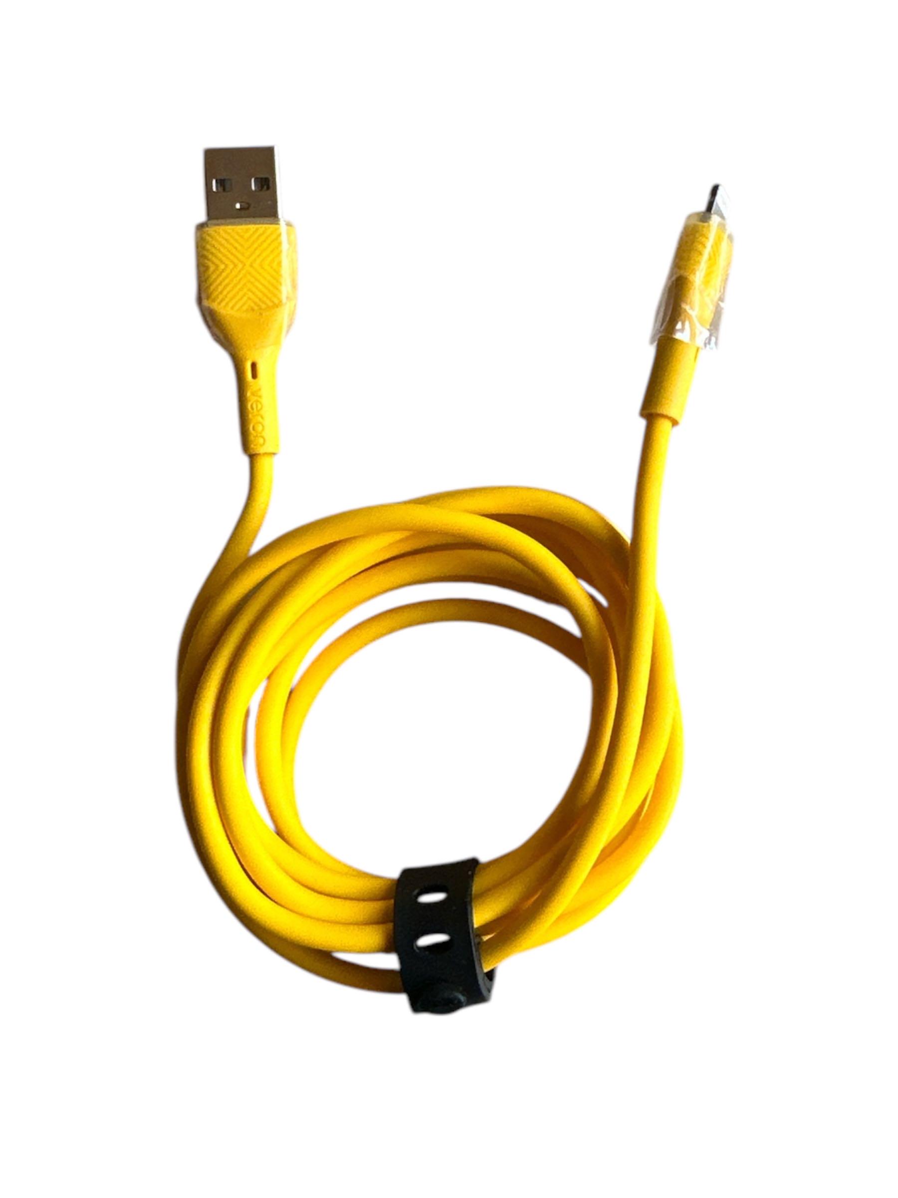 Кабель Lightning 2.4A Veron SL062 Silicon 2 м Yellow (26210985) - фото 4