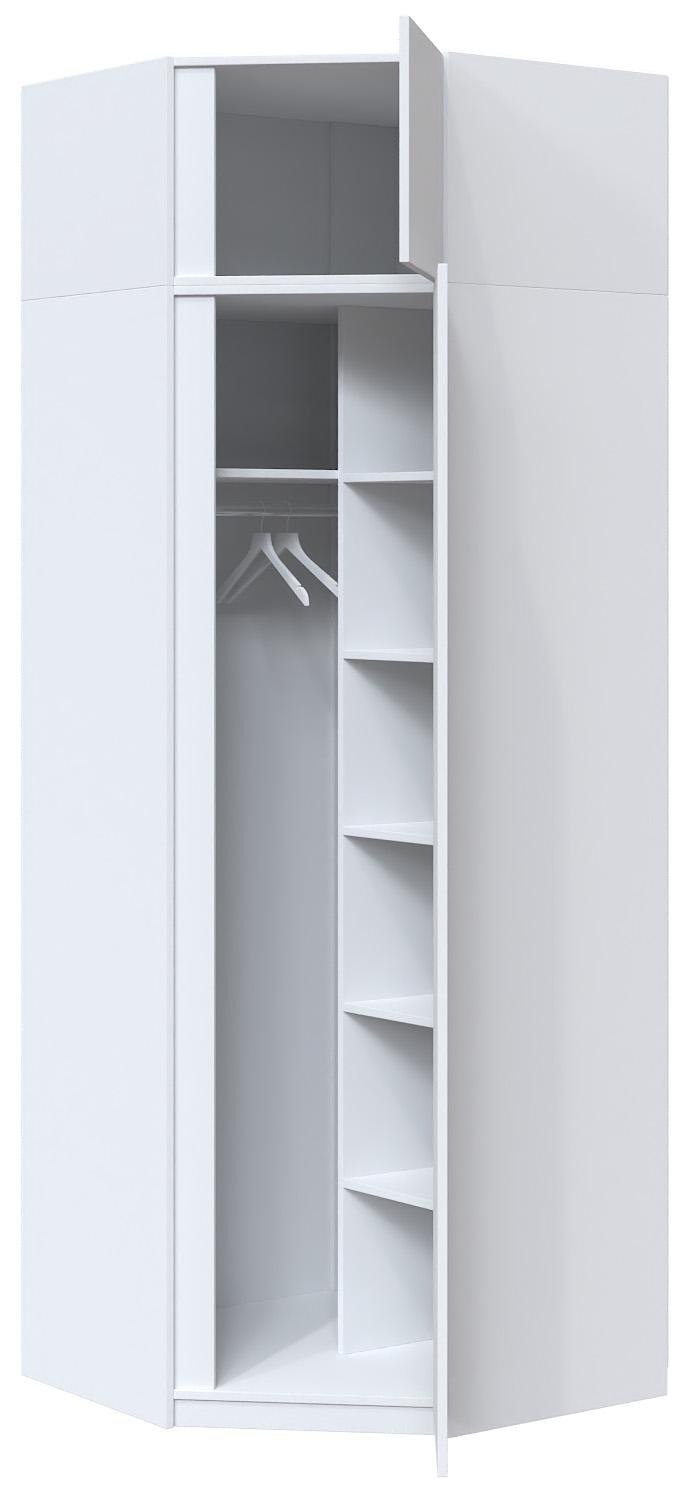 Шафа кутова в передпокій Майстер Форм Брайт 850х520х2400 мм Німфея альба (32284) - фото 2 Шафа кутова в передпокій Майстер Форм Брайт 850х520х2400 мм Німфея альба (32284) - фото 2