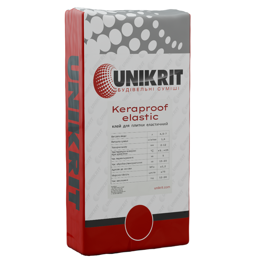 Клей для плитки UNIKRIT KeraProof Elastic