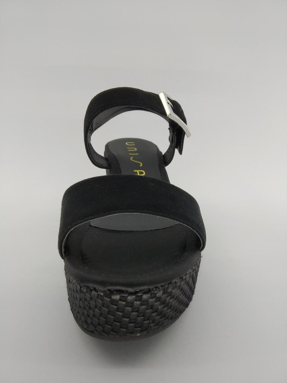 Босоніжки жіночі шкіряні на танкетці Unisa №039 р. 38/24,5 см Чорний (985167727) - фото 3 Босоніжки жіночі шкіряні на танкетці Unisa №039 р. 38/24,5 см Чорний (985167727) - фото 3