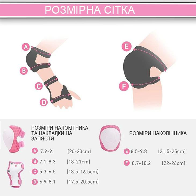 Набор защиты детского велосипедный Шлем для велосипеда наколенники наладонники Розовый - фото 7 Набор защиты детского велосипедный Шлем для велосипеда наколенники наладонники Розовый - фото 7