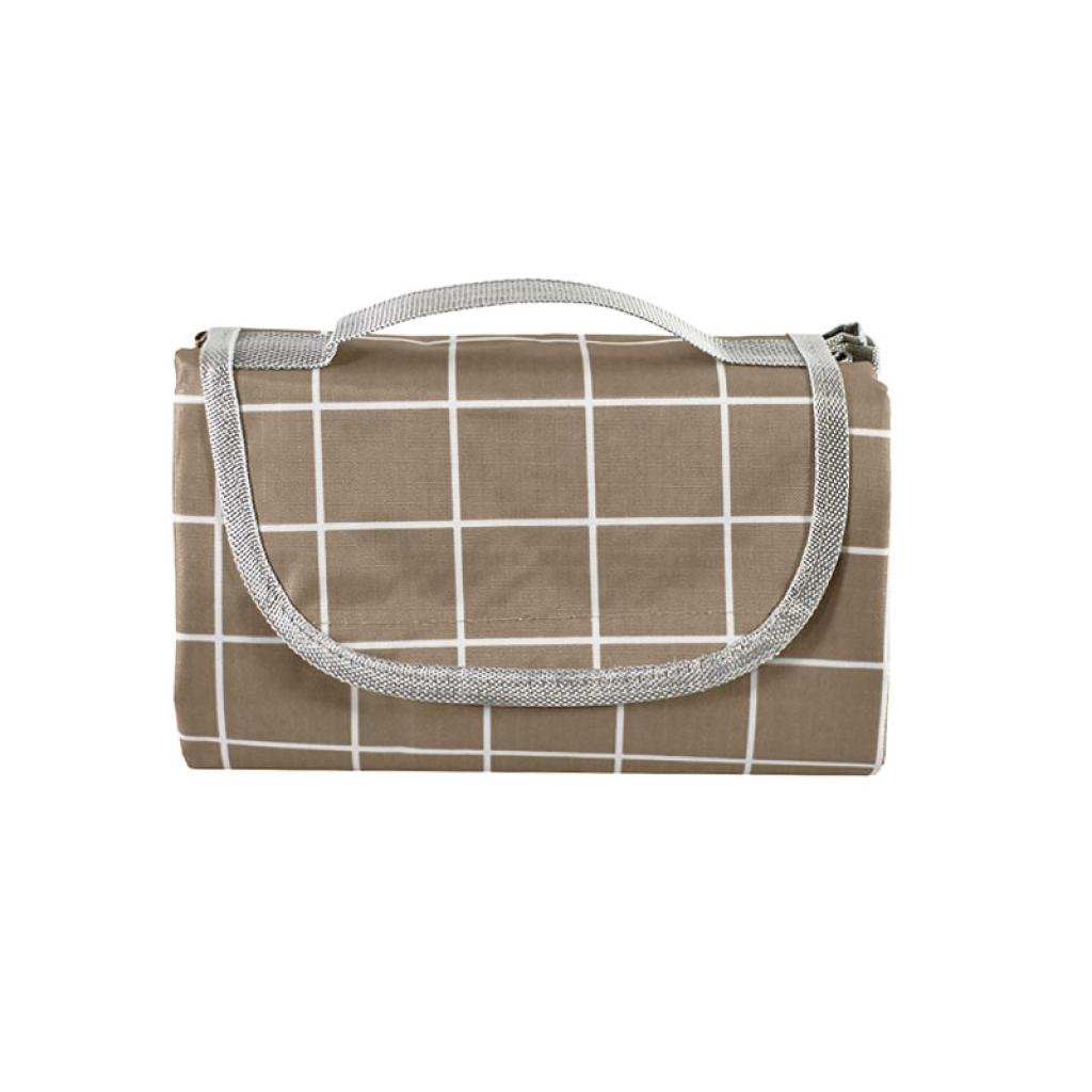 Коврик для пикника Shanpeng Njb-001 Клетка 150x200 см Кофейный (1378323)