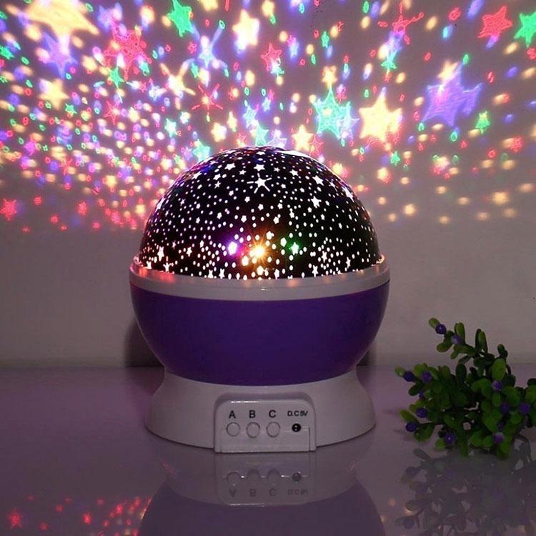 Ночник-проектор Star Master Dream Rotating Projection Lamp Фиолетовый (1002804-Violet-0) - фото 2