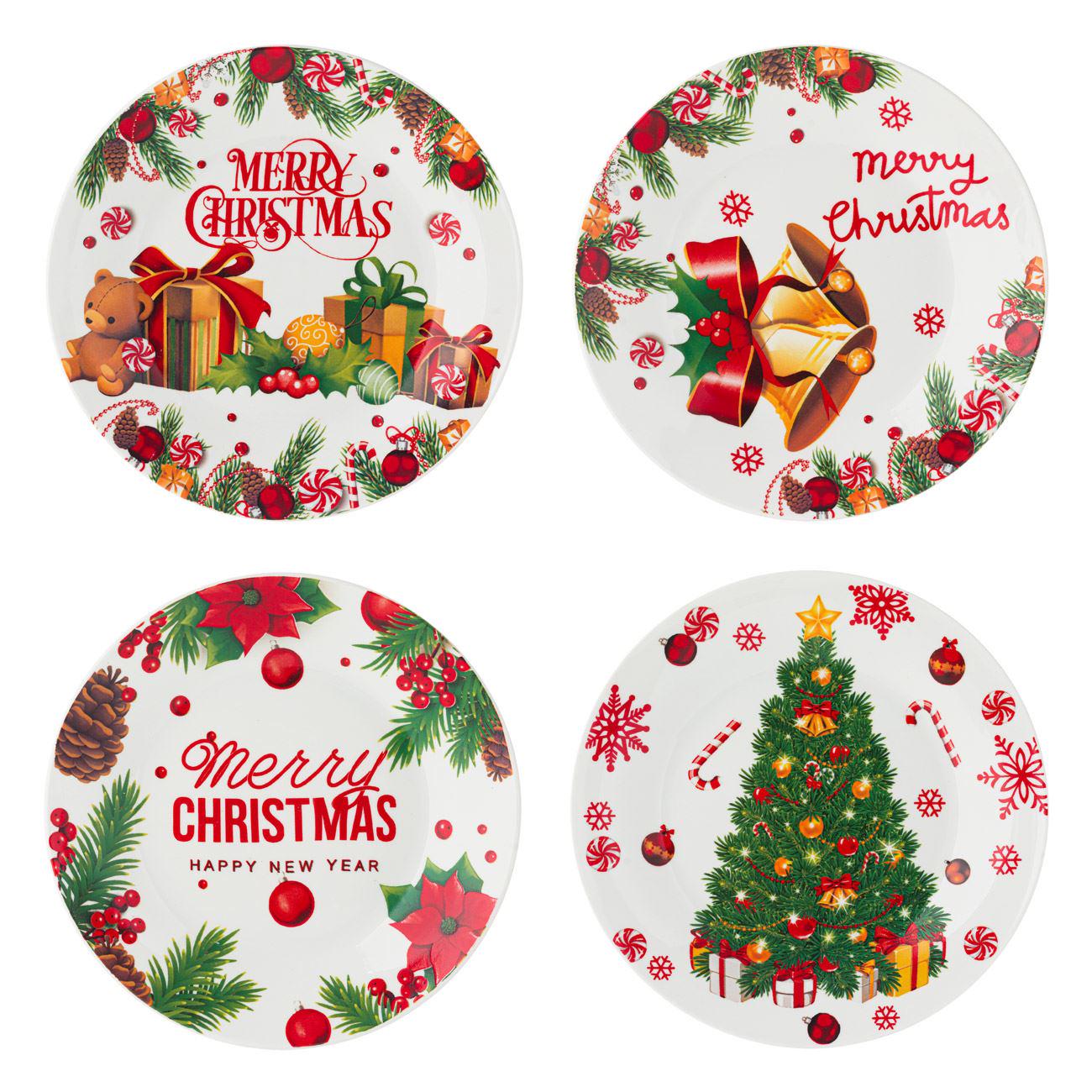 Набор рождественских тарелок для сервировки Merry Christmas Ø19 см 4 шт. (30853833)
