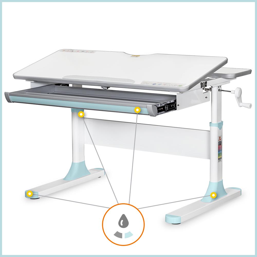 Парта-трансформер шкільна Mealux Edmonton Multicolor Lite дитяча Блакитний (BD-610 W/MC + BL Lite) - фото 2