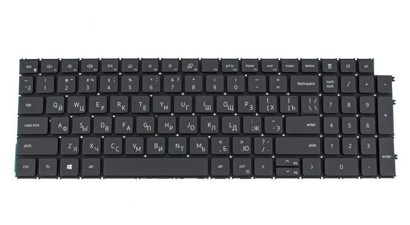 Клавиатура для ноутбука Dell Vostro 3510/3520 rus подсветка клавиш/без фрейма Черный (181618)