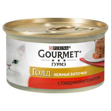 Влажный корм для кошек Gourmet Gold Savoury Cake Beef&Tomatoes 85 г Говядина и томаты