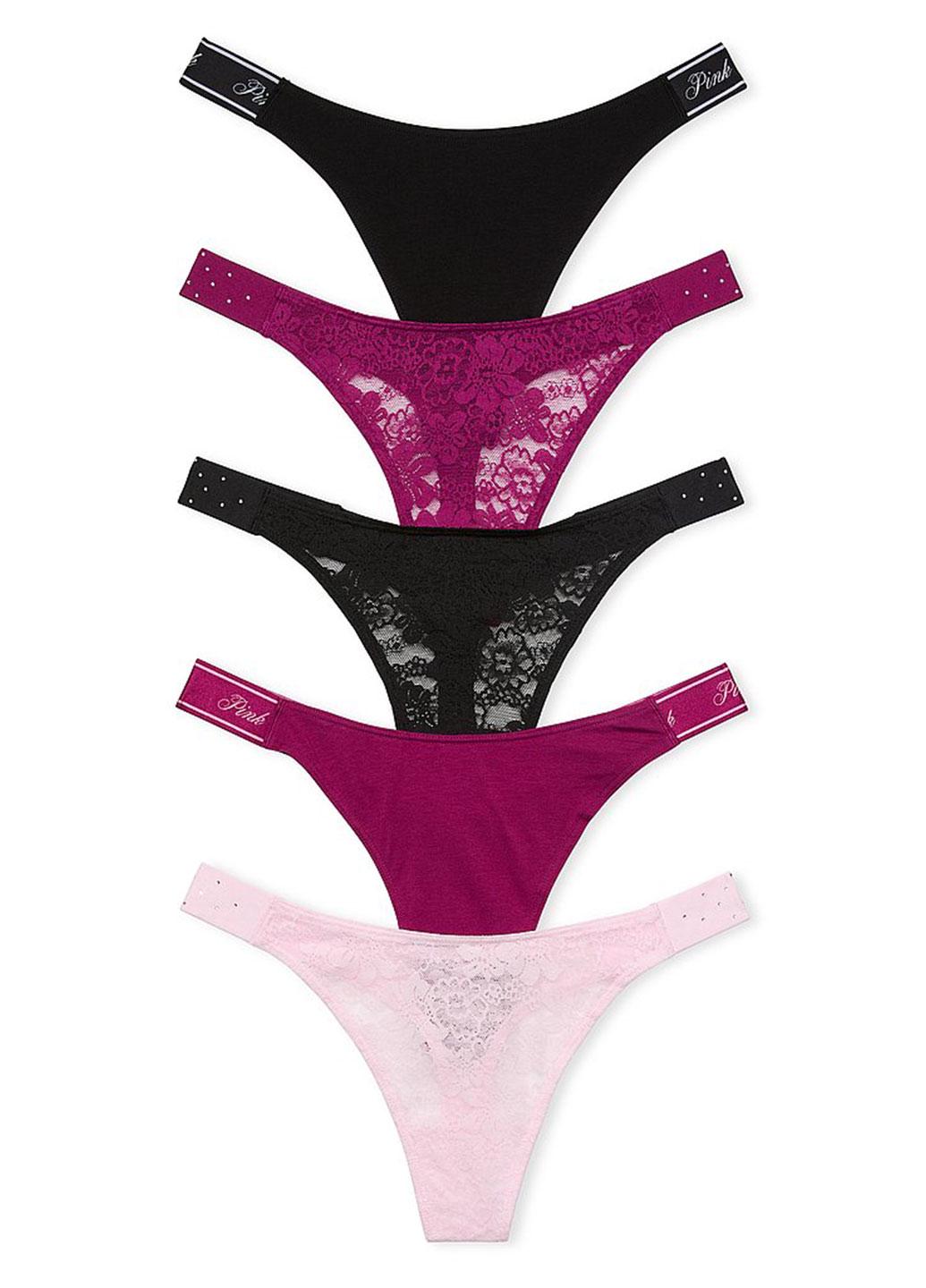 Набор трусиков Victoria's Secret XL 5 шт. Разноцветный (144000420787QD7XL)