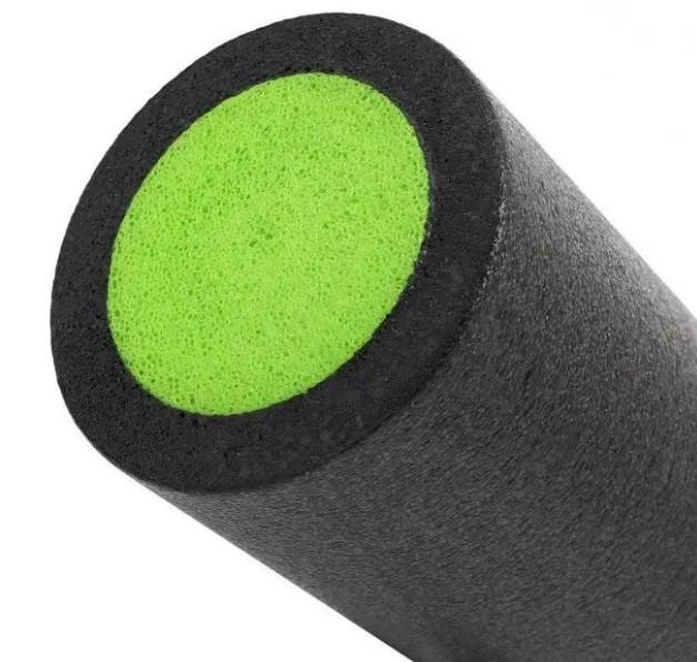 Массажный ролик гладкий PowerPlay 4021 Fitness Roller 45x15 см Черно-зеленый (60800) - фото 5