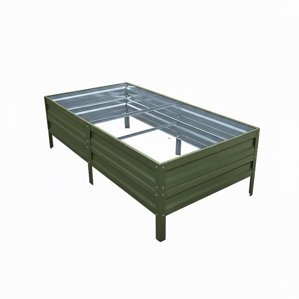 Грядка оцинкованная цинк 0,65 мм 2x1х0,4 м RAL6020 мат (30234214)