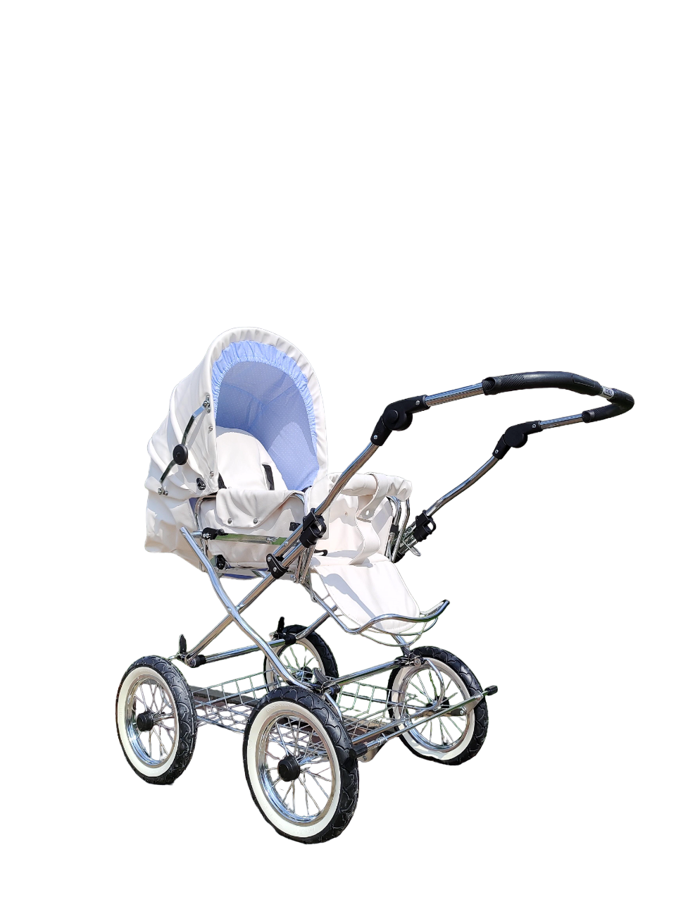 Коляска дитяча комбінована Eichhorn Combination Stroller Білий/Блакитний - фото 1