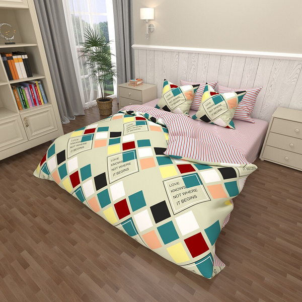 Комплект постільної білизни Vital Textile Голд Люкс бязь євро 200х220 см (BLе-303)