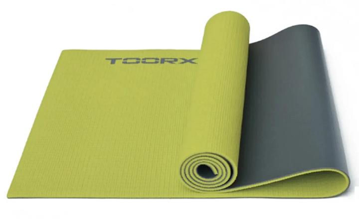 Коврик спортивный Toorx Yoga PVC для йоги и фитнеса 173х60х0,6 см Желтый/Черный (931138)