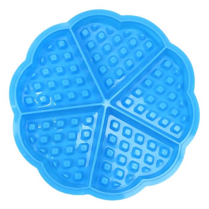 Форма силиконовая 5 вафлей 17,5х1,5 см Ø 7х8,8 см 1 шт. Голубой (ХК0517ф21)