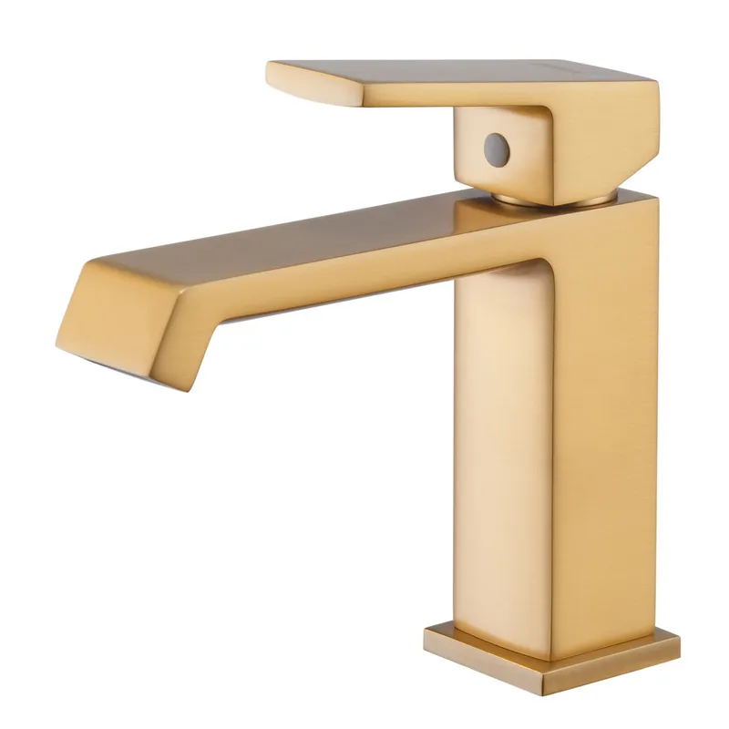 Смеситель для умывальника Haiba GAUDI 001 Brushed Gold (HB9583)