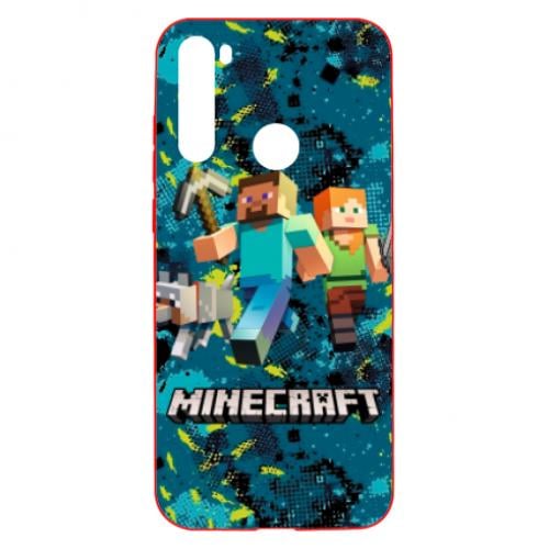 Чохол для Xiaomi Redmi Note 8T Minecraft Steve Alex And Dog (10029343-3-134799)