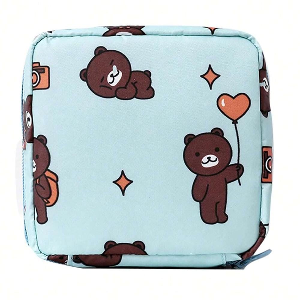 Косметичка водонепроницаемая Bear 12х12х4 см Blue