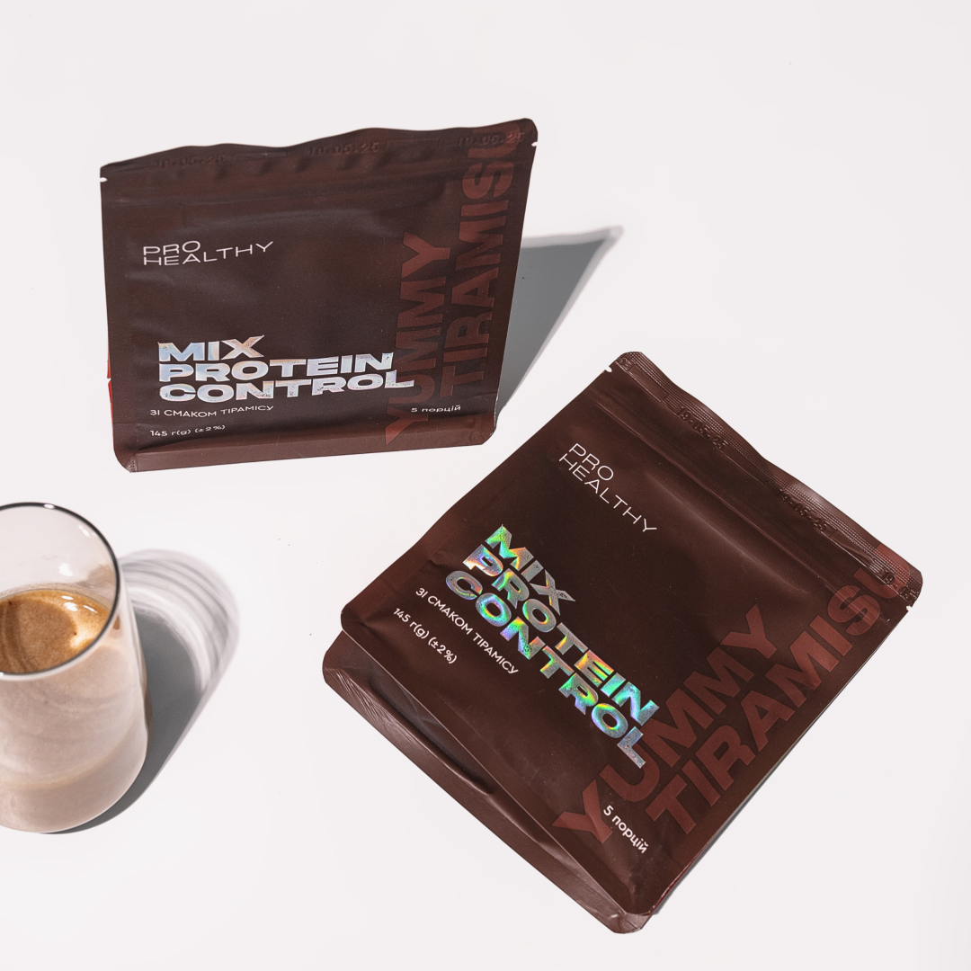 Протеїновий коктейль зі смаком тірамісу для контролю або для збільшення ваги Pro Healthy Choice Mix Protein Control Yummy Tiramisu 145 г - фото 5