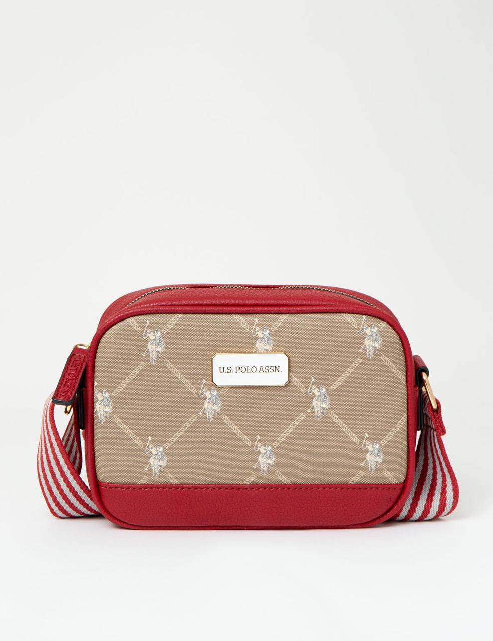 Женская сумка кросс-боди U.S. Polo ASSN Dark Red (2229536032)