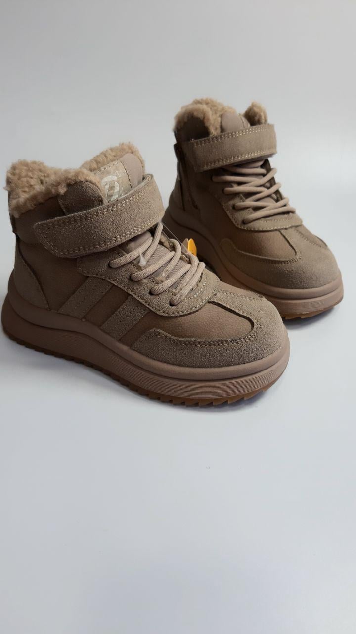 Ботинки детские зимние Clibee для девочки р. 32 21 см Бежевый (755-2 beige)