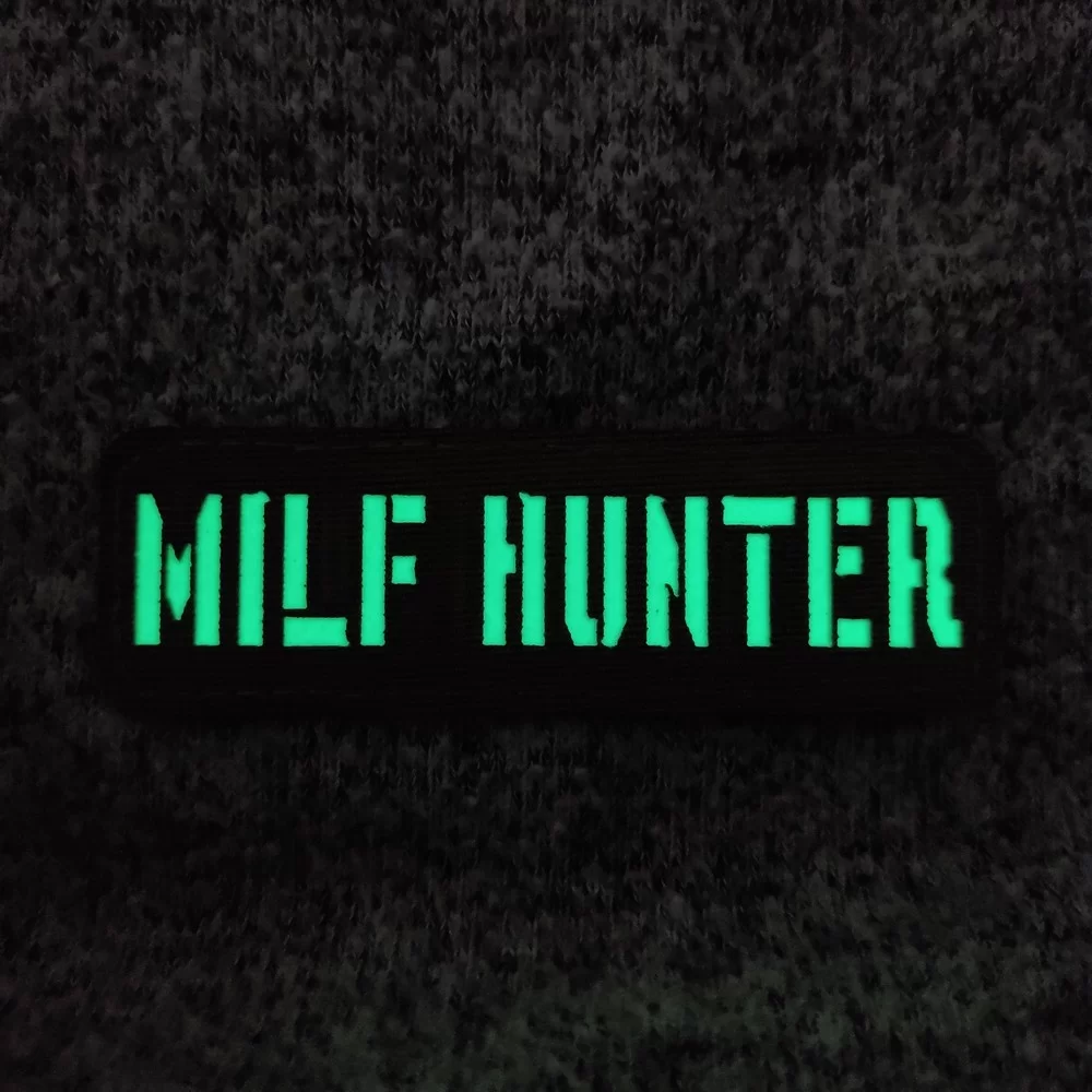 Патч-шеврон Milf Hunter светящийся Laser Cut Койот (17711740) - фото 2