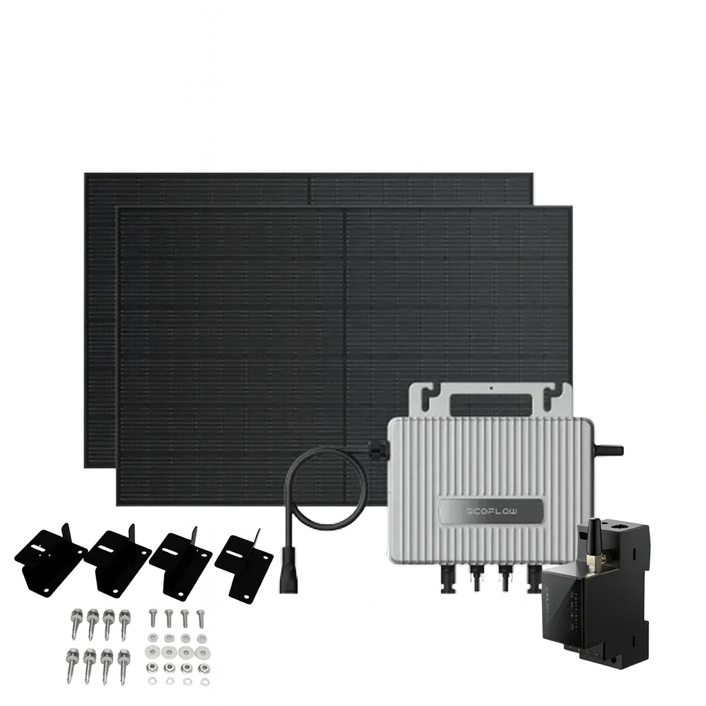 Комплект сонячної системи EcoFlow STREAM мікроінвертор/лічильник/кріплення/сонячні панелі 400 Вт 2 шт. (30359498) Комплект сонячної системи EcoFlow STREAM мікроінвертор/лічильник/кріплення/сонячні панелі 400 Вт 2 шт. (30359498)