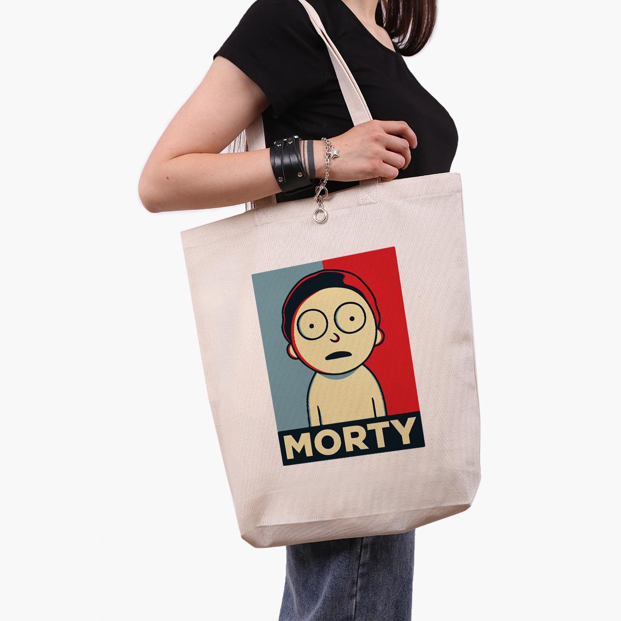 Эко сумка шоппер Rick Sanchez Rick and Morty 41x39x8 см Бежевый (9227-2931-WTD)