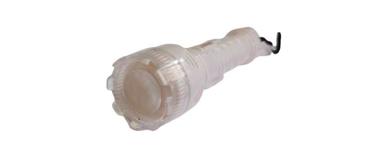 Ліхтар ручний на батарейках 3хАG3 LED 5918 110х30х20 мм Білий (934В)