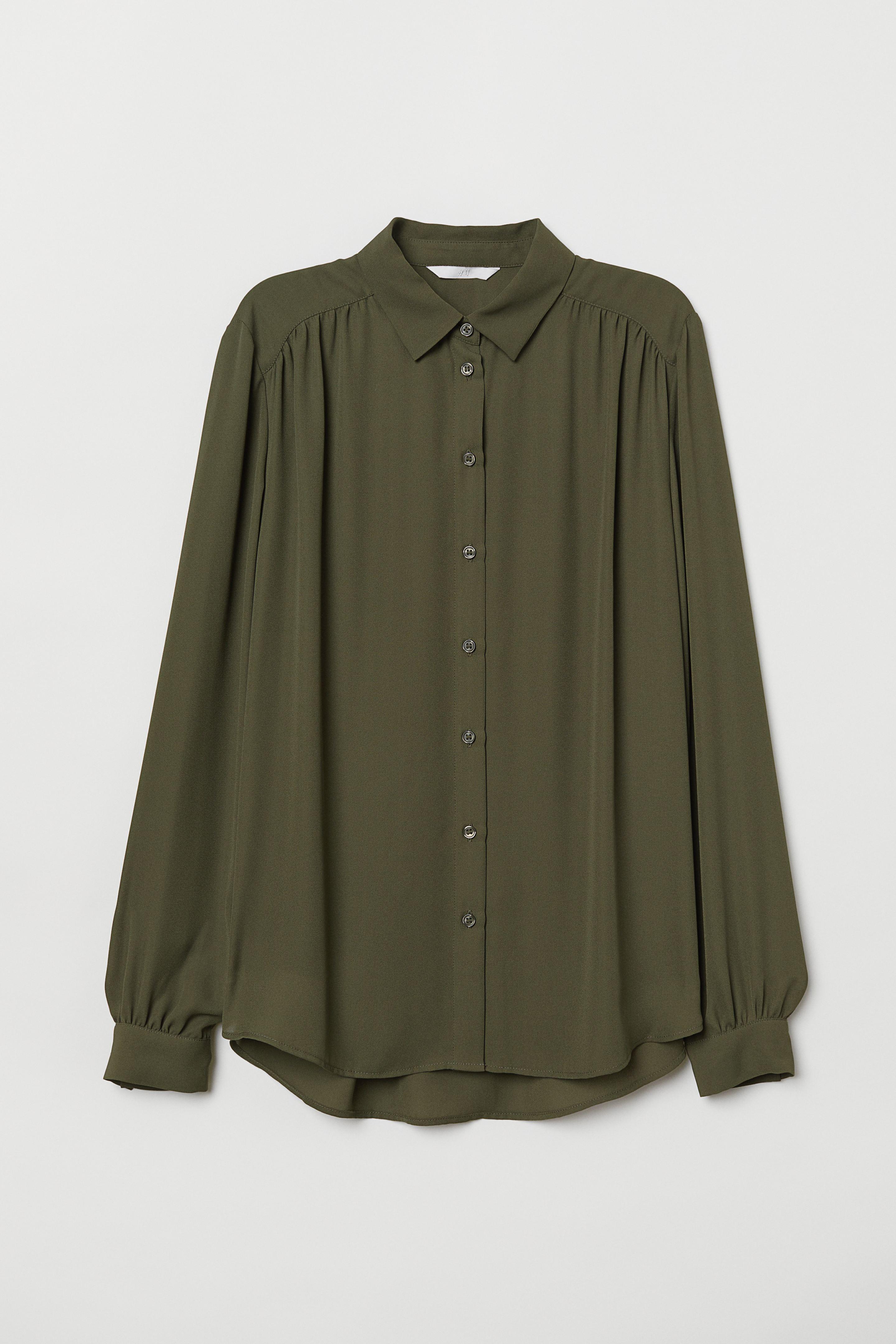 Блуза H&M р. 40 Хаки (6674998)