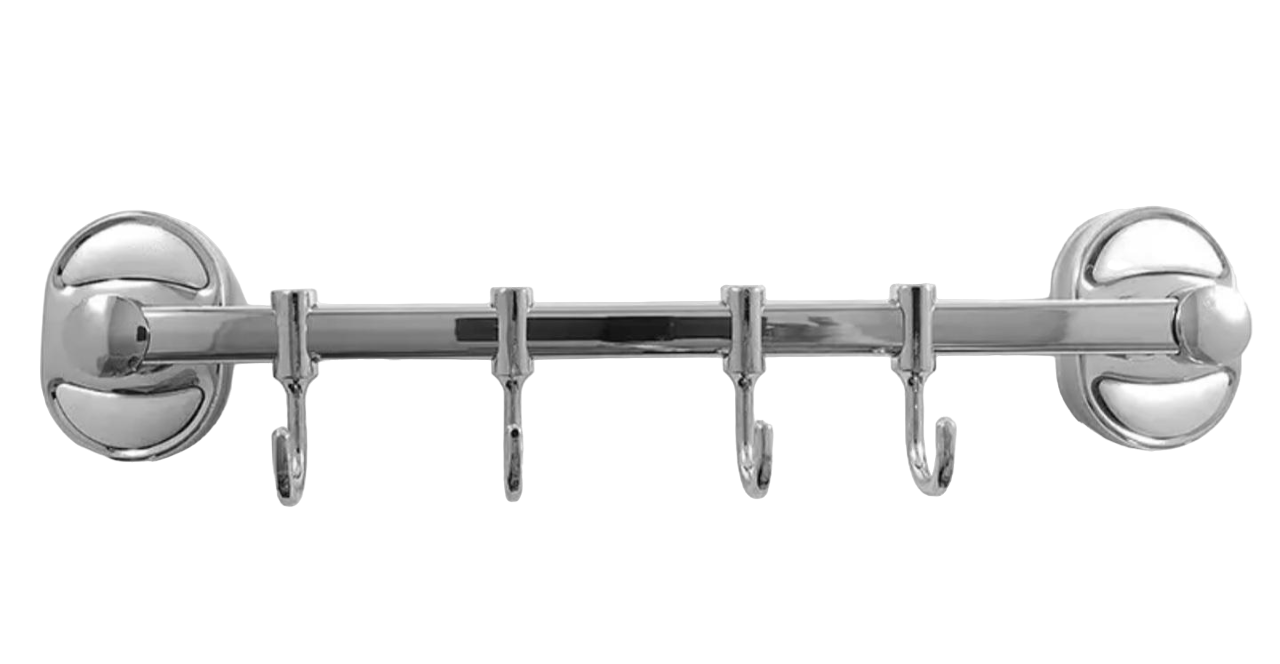 Вішалка для рушників на 4 гачка Frap F1915-4 металева Хром (mrg1915-4) Вішалка для рушників на 4 гачка Frap F1915-4 металева Хром (mrg1915-4)