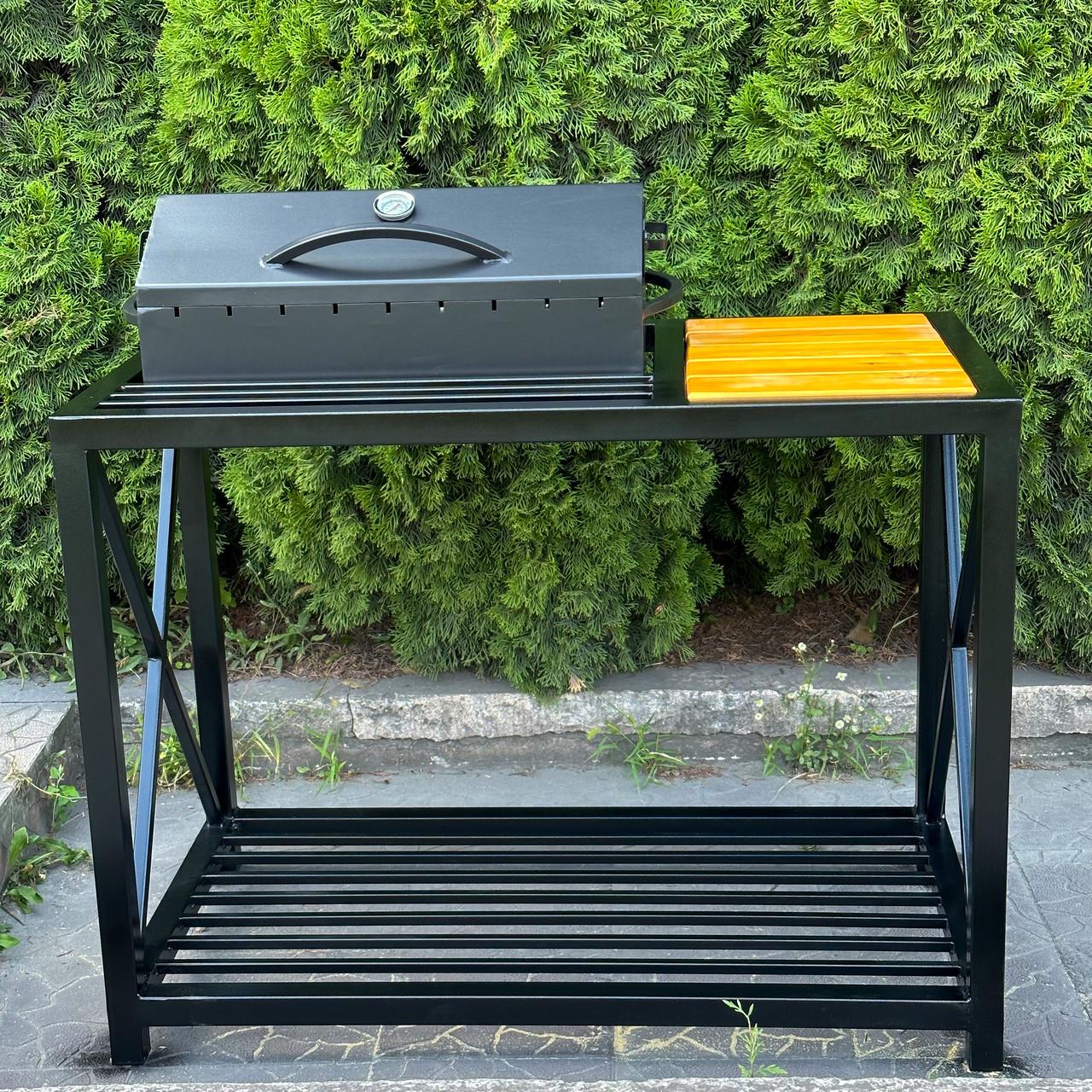 Мангал-барбекю Metalzavod Тор на 9 шампурів 4 мм в стилі LOFT 110х59х104 см (MLB9-4CX) - фото 2 Мангал-барбекю Metalzavod Тор на 9 шампурів 4 мм в стилі LOFT 110х59х104 см (MLB9-4CX) - фото 2