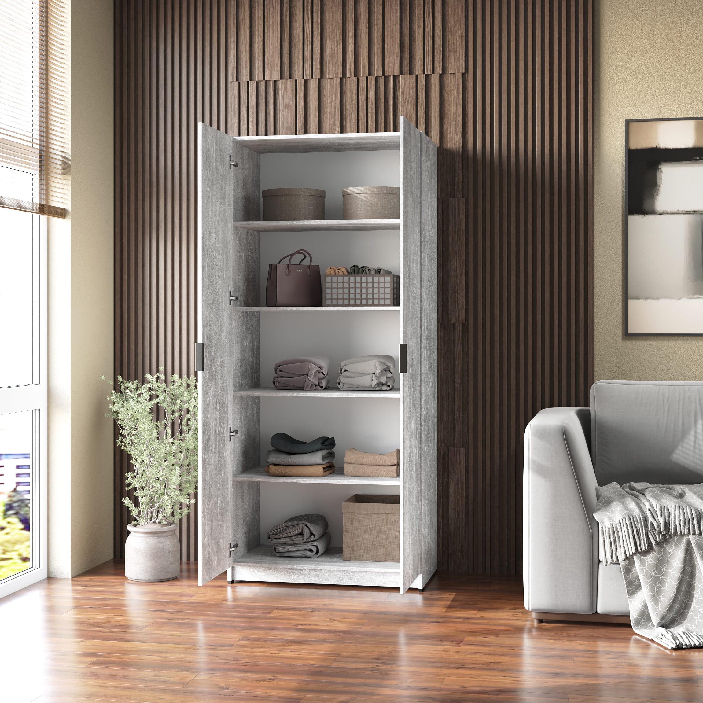 Шафа розстібна на 5 полиць 205,5х100х50 см Бетон (380415)