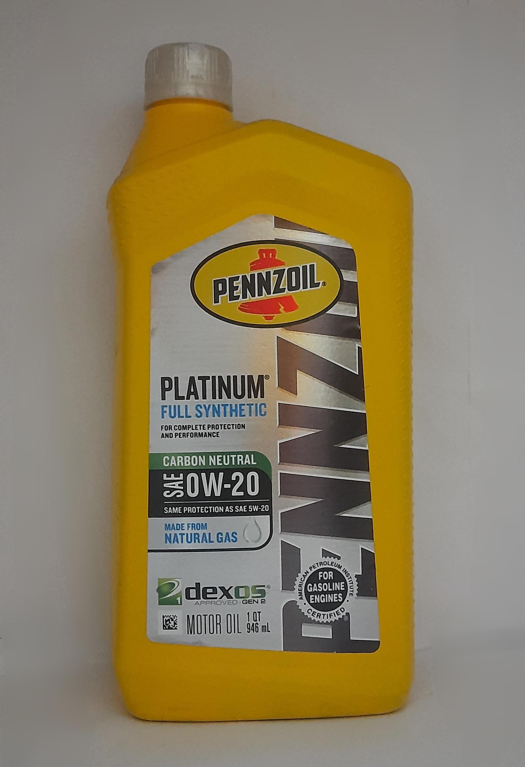 Моторне мастило Pennzoil 0W-20 Platinum Fully Synthetic 946 мл (550036541)