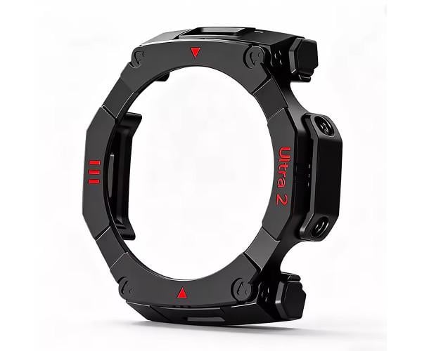 Чехол защитный PC для смарт-часов Amazfit T-Rex Ultra 2 Черно-красный