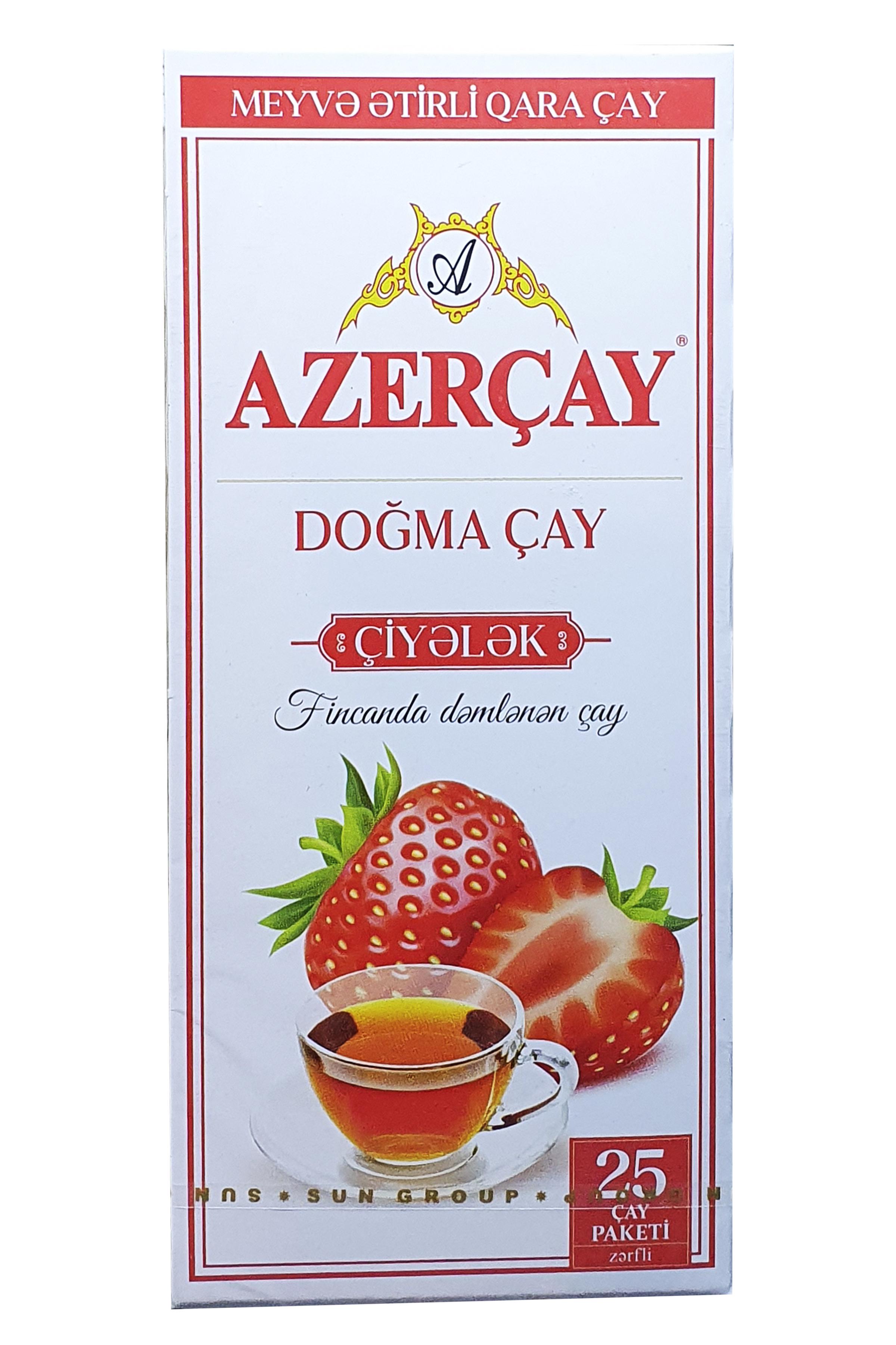 Чай черный Азерчай Клубника с ароматом клубники в пакетиках 25 пакетиков 1,8 г (1520) - фото 2