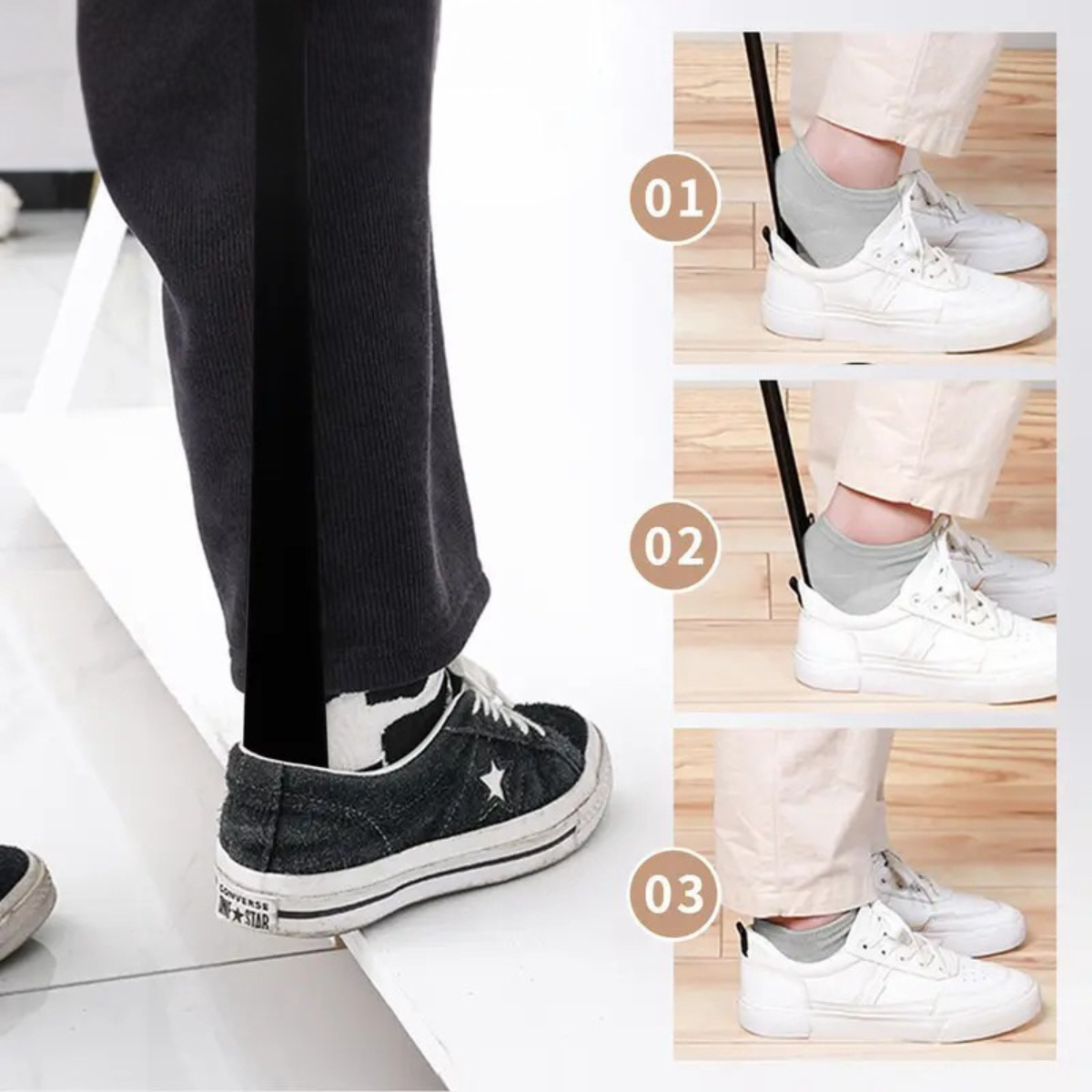 Лопатка для обуви PulerShoes длинная с магнитным держателем Черный (2015) - фото 5