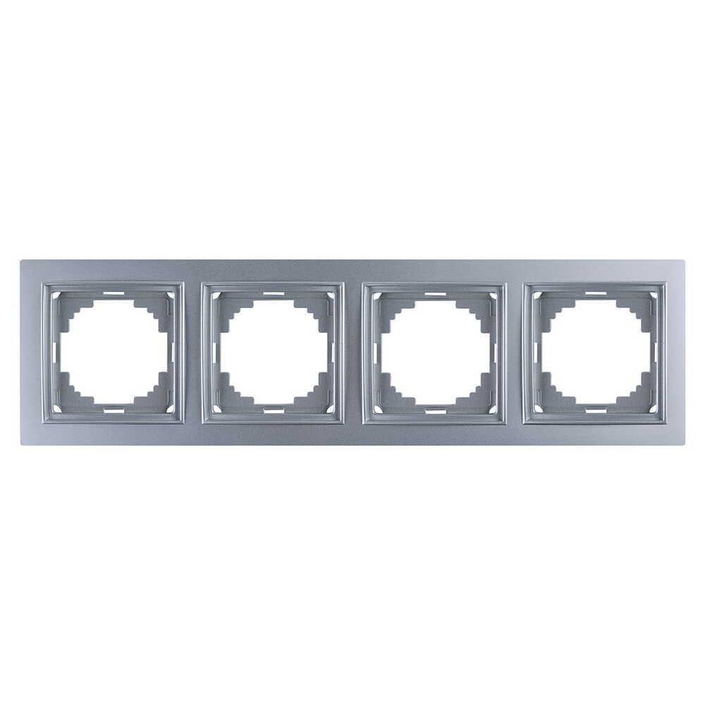 Рамка четырехместная Nilson Thor Серебряный (27130094)