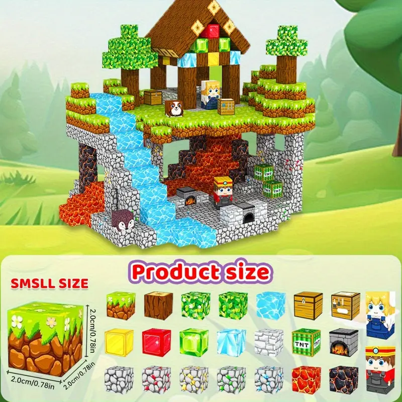 Конструктор магнітний Minecraft Пошук скарбів 100 шт. (2738125164) - фото 6