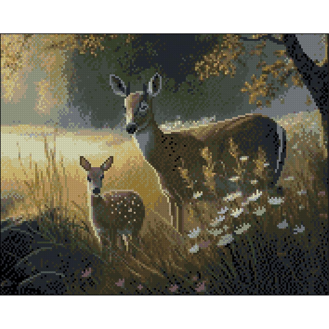 Алмазная мозаика Strateg Олени без подрамника 40х50 см (ZAV4050-13)