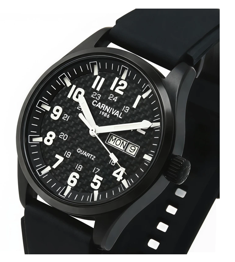 Годинник чоловічий Carnival Black Jack R-Series 2 ремінці