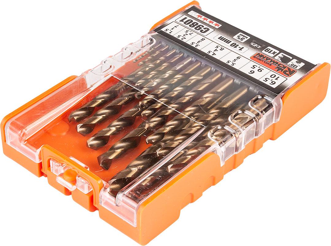 Набір кобальтових свердел по металу Richmann HSS 1 - 10 мм 19 шт. (C9801) - фото 3