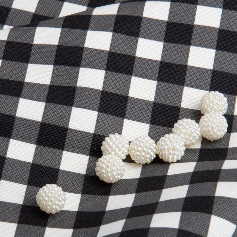 Тканина декоративна Клітинка V-31 215 гр/м2 з водовідштовхувальним просоченням 180 см Чорний (26370) - фото 4