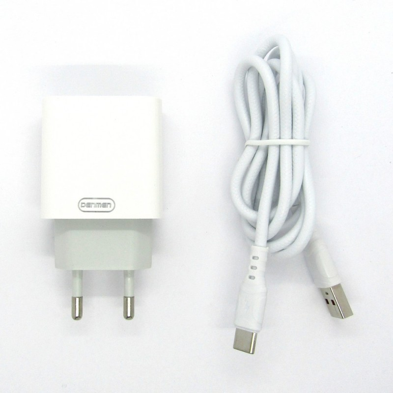 Зарядное устройство сетевое DC07T QC3.0 18W 1USB 3.6A кабель Type-C 1 м Белый (209-00109)