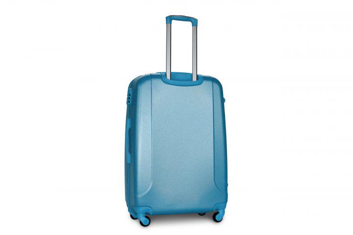 Чемодан пластиковый Fly 310 S на 4 колесах Голубой (CEKRBFL310SM4GOL) - фото 4